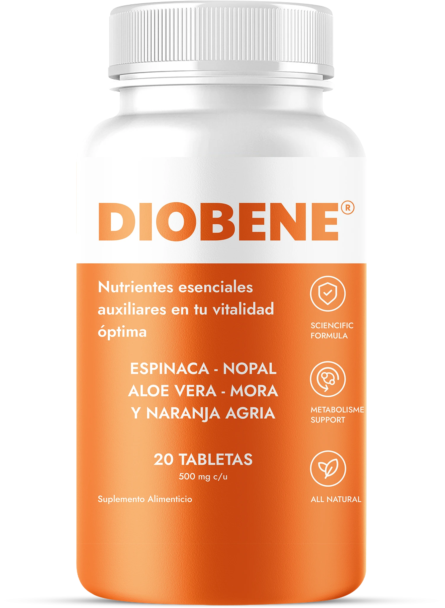 Frasco oficial de Diobene México suplemento alimenticio con 50% de descuento